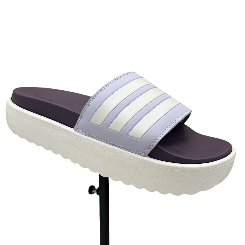 adidas Women's Adilette Platform‎ Slide Sandals Size 8 (Fits like 9) Lavender